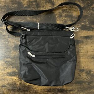 TRAVELON Anti-Theft Classic Small Black Shoulder Crossbody Travel Bag NWOT